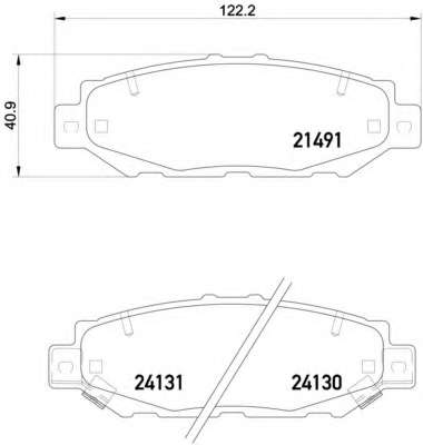 Комплект тормозных колодок, дисковый тормоз