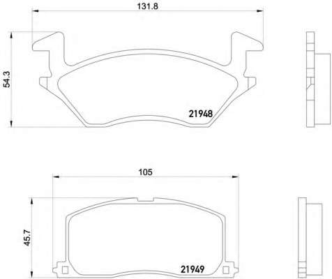 Комплект тормозных колодок, дисковый тормоз