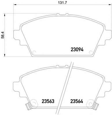 Комплект тормозных колодок, дисковый тормоз