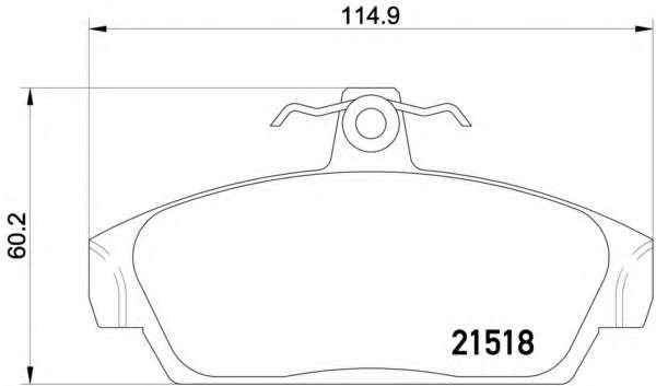 Комплект тормозных колодок, дисковый тормоз