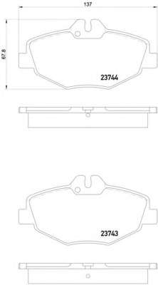 Комплект тормозных колодок, дисковый тормоз