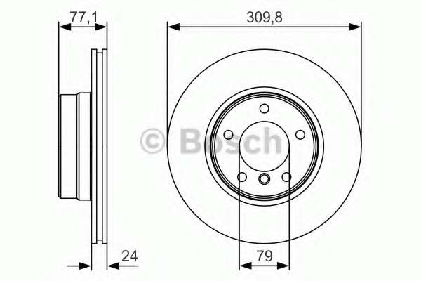 Диск тормозной (передний) BMW 5 (E60/E61) 03-10 (310x24) (с покрытием) (вент.)