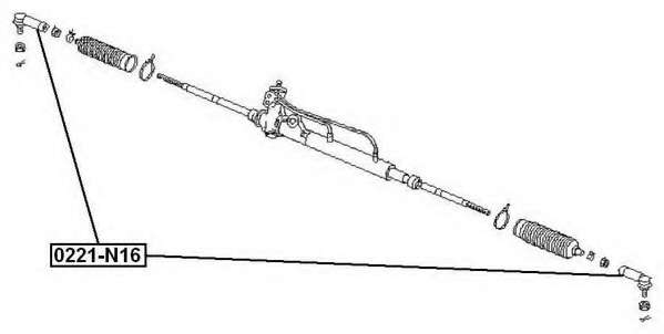 Наконечник поперечной рулевой тяги