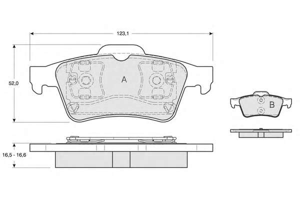 Комплект тормозных колодок, дисковый тормоз