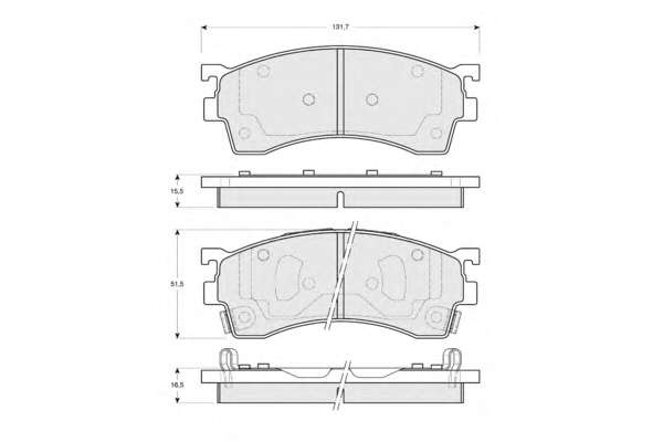 Комплект тормозных колодок, дисковый тормоз