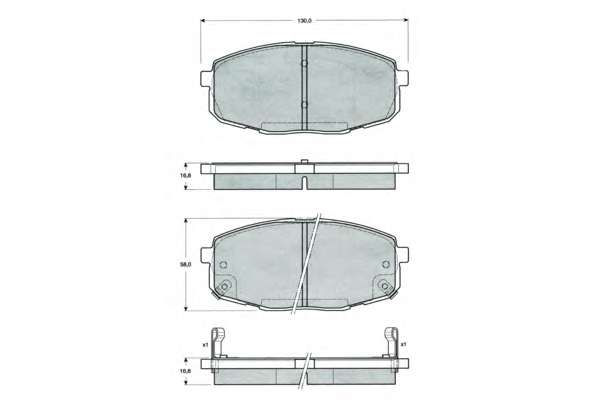 Комплект тормозных колодок, дисковый тормоз