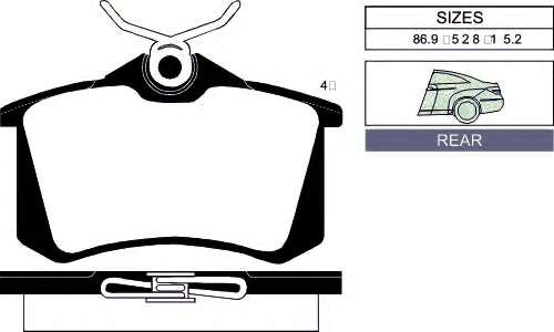Комплект тормозных колодок, дисковый тормоз
