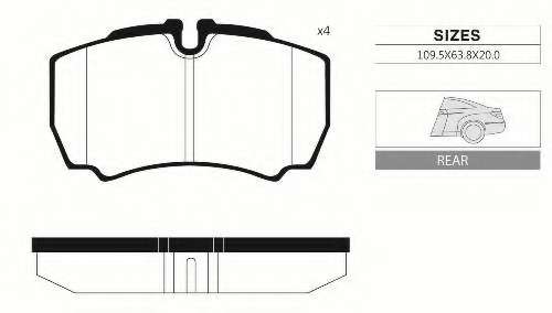 Комплект тормозных колодок, дисковый тормоз