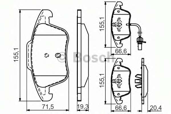 Колодки тормозные (передние) Audi A4/A5 07- (Ate) (с датчиком)