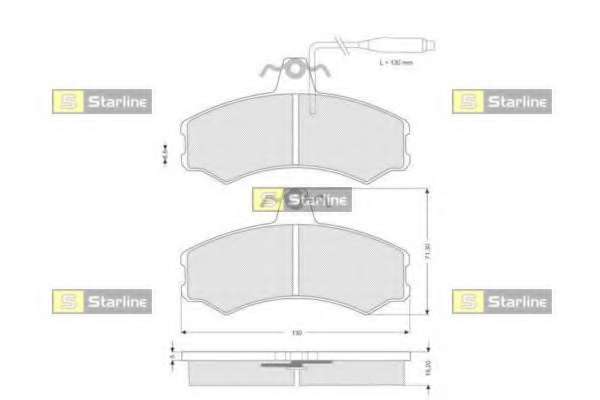 Комплект тормозных колодок, дисковый тормоз