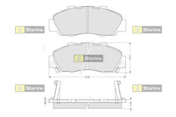 Комплект тормозных колодок, дисковый тормоз