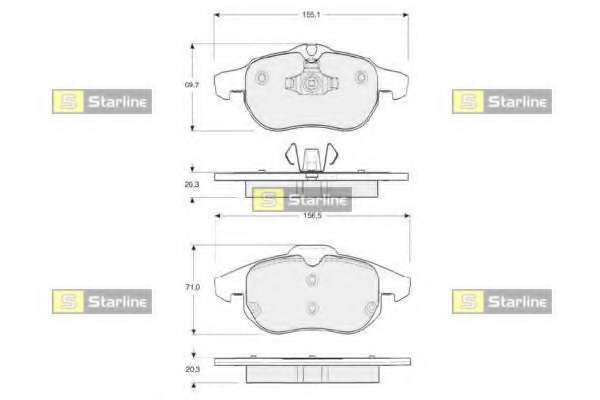 Комплект тормозных колодок, дисковый тормоз