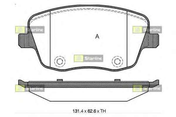 Комплект тормозных колодок, дисковый тормоз