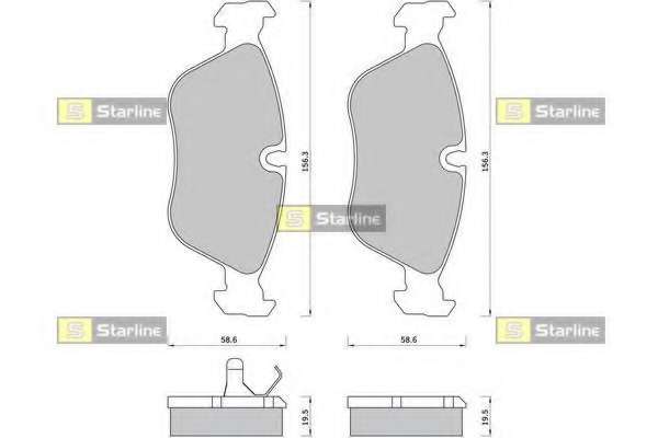Комплект тормозных колодок, дисковый тормоз