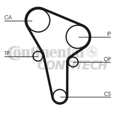 Комплект ГРМ VW T3/Passat/Golf II 1.5-1.7D/TD 77-92 (25.4x135z)