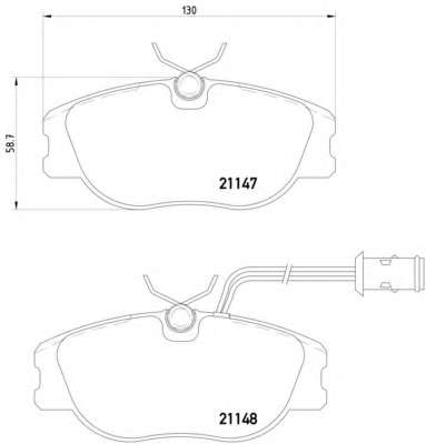 Комплект тормозных колодок, дисковый тормоз