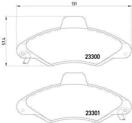Комплект тормозных колодок, дисковый тормоз