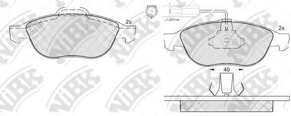 Комплект тормозных колодок, дисковый тормоз