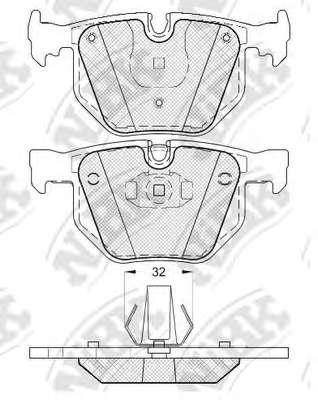 Комплект тормозных колодок, дисковый тормоз