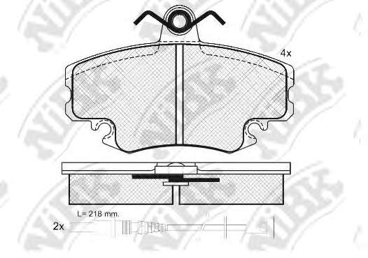 Комплект тормозных колодок, дисковый тормоз