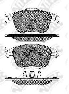 Комплект тормозных колодок, дисковый тормоз