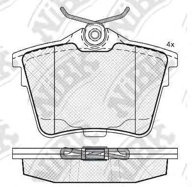 Комплект тормозных колодок, дисковый тормоз
