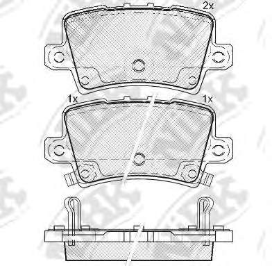 Комплект тормозных колодок, дисковый тормоз
