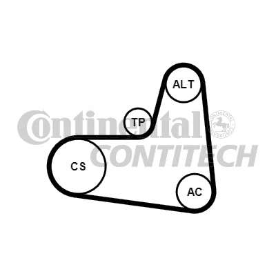Комплект ремня генератора Skoda Roomster/Fabia 1.4TDi 03-10/VW Fox/Lupo/Polo 1.2/1.4TDI 99-09