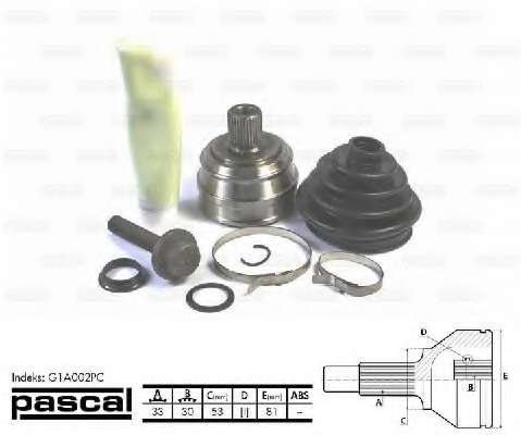 Шарнирный комплект, приводной вал