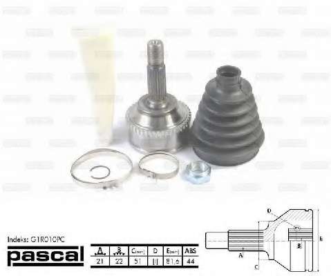 Шарнирный комплект, приводной вал