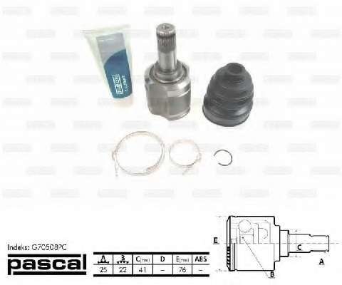 Шарнирный комплект, приводной вал