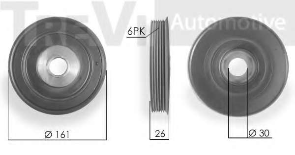 Ременный шкив, коленчатый вал