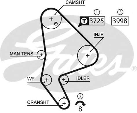 Ремень ГРМ Citroen Jumpy 2.0HDi/Nemo 1.4HDI (144x25)