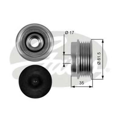 Шкив генератора Audi A4/A6/Skoda Superb/VW Passat 1.6-2.0/1.9 TDI 96-05