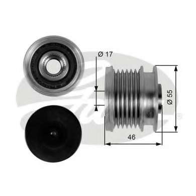 Шкив генератора MB Sprinter 2.2 CDI 06- (OM646, Valeo)