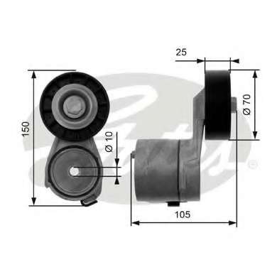Натяжной ролик, поликлиновой  ремень
