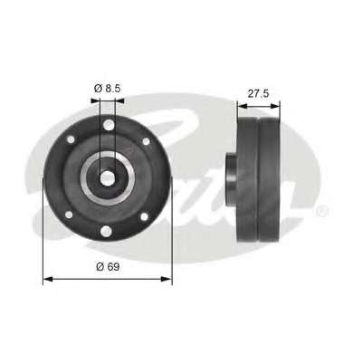 Ролик ГРМ Audi 100/200/80/90 2.0-2.3 83-96 (паразитный) (68.7x35.2)
