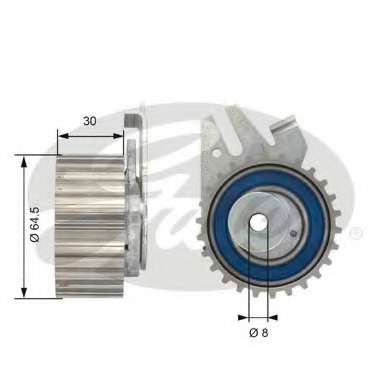 Ролик ГРМ Fiat Doblo 1.9JTD (натяжной) (64.5х30х8)