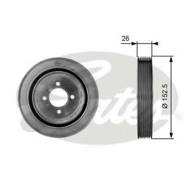 Шкив коленвала Citroen Berlingo/Peugeot Partner 1.9D 98- (DW8)