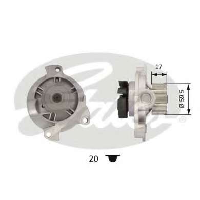 Помпа воды VW T4/LT/Crafter 2.5TDI (20z)