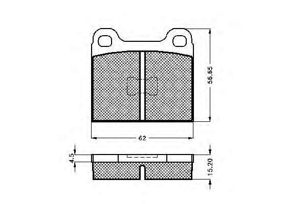 Комплект тормозных колодок, дисковый тормоз