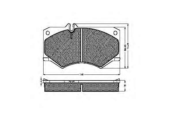 Комплект тормозных колодок, дисковый тормоз