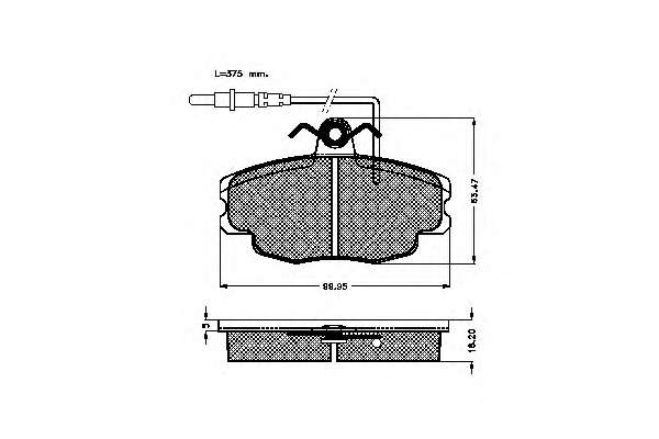 Комплект тормозных колодок, дисковый тормоз