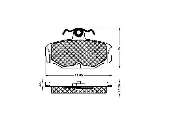 Комплект тормозных колодок, дисковый тормоз