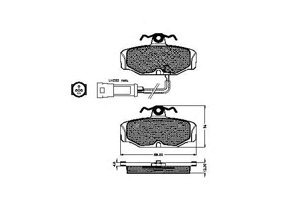 Комплект тормозных колодок, дисковый тормоз