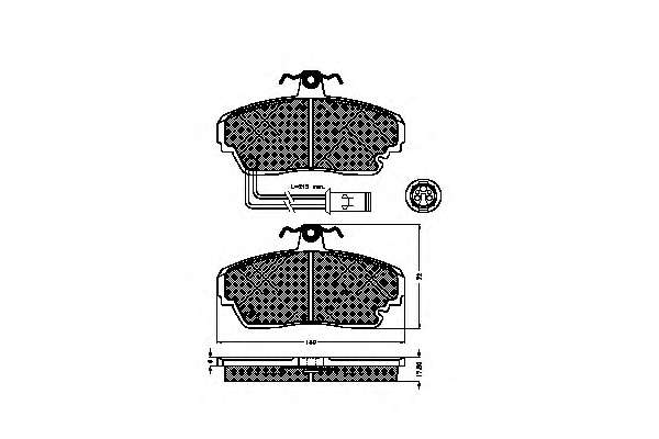Комплект тормозных колодок, дисковый тормоз