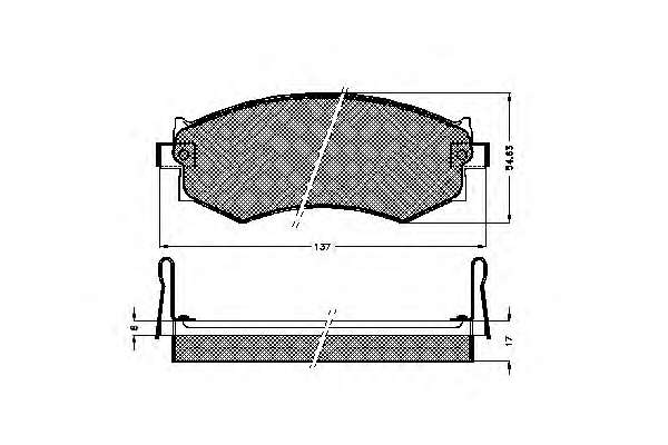 Комплект тормозных колодок, дисковый тормоз