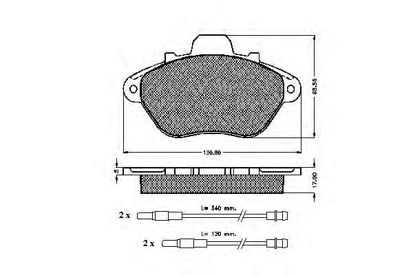 Комплект тормозных колодок, дисковый тормоз