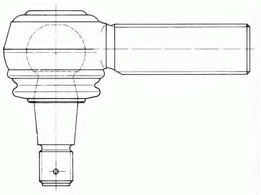 Наконечник поперечной рулевой тяги. Угловой шарнир, продольная рулевая тяга