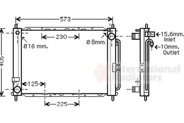 Радиатор, охлаждение двигателя. модуль охлаждения